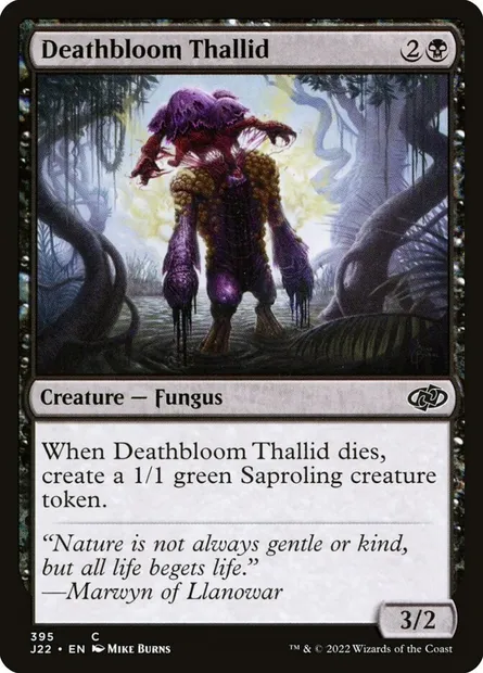 Deathbloom Thallid, Magic card J22 395 — Jumpstart 2022 set