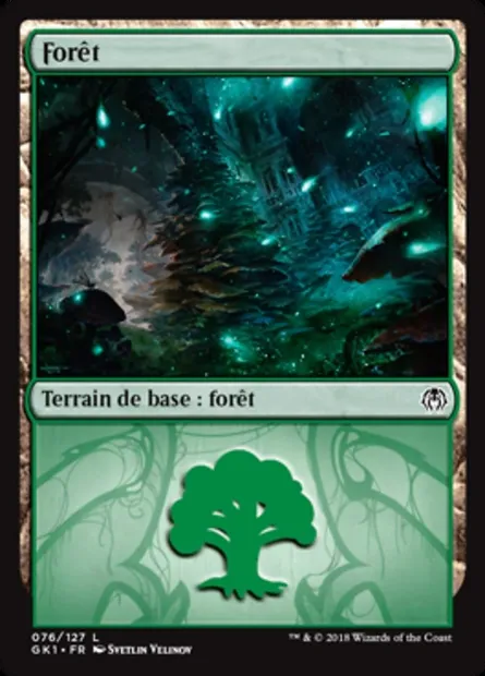Forêt, carte Magic GK1 76 — extension GRN Guild Kit