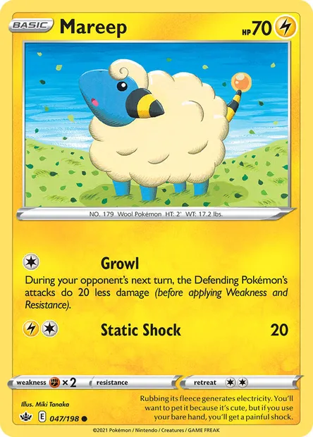 Mareep, Pokémon card CRE 47 — Chilling Reign set
