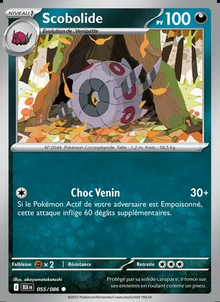 Scobolide, carte Pokémon BLK 055 — extension Foudre Noire