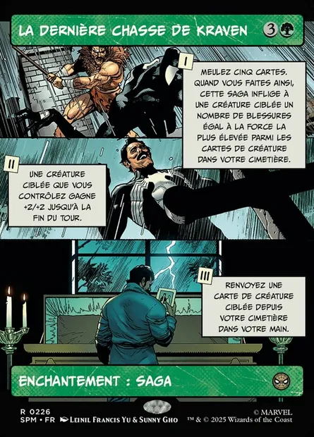 La dernière chasse de Kraven, carte Magic SPM 226 — extension Marvel's Spider-Man