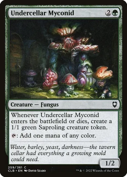 Undercellar Myconid, Magic card CLB 259 — Commander Legends: Battle for Baldur's Gate set
