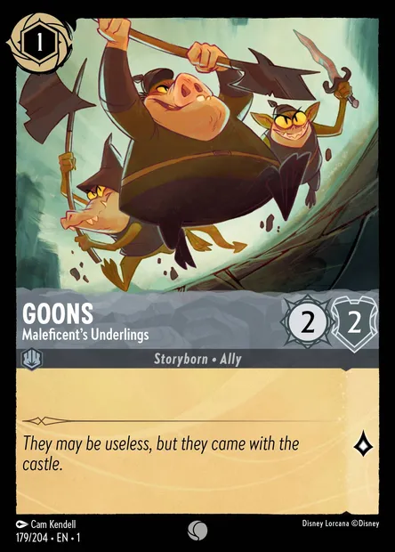 Goons - Maleficent's Underlings, Disney Lorcana card CH1-179 — The First Chapter set