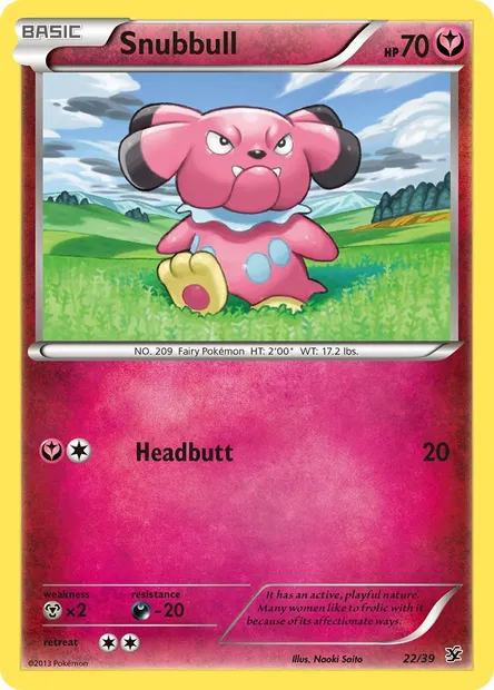 Snubbull, Pokémon card KSS 22 — Kalos Starter Set set