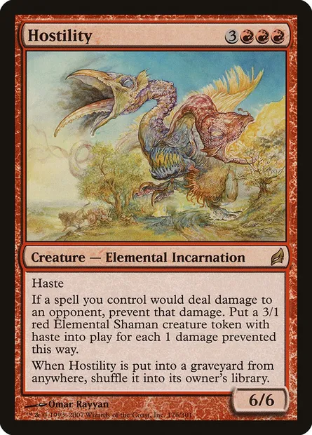 Hostility, Magic card LRW 176 — Lorwyn set