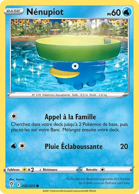 Nénupiot, carte Pokémon EVS 32 — extension Évolution Céleste