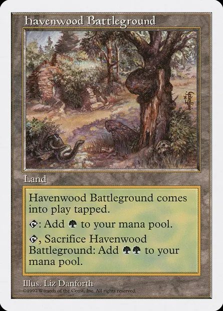 Havenwood Battleground, Magic card 5ED 417 — Fifth Edition set