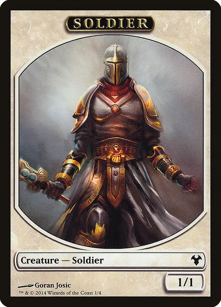Soldier, Magic card TMD1 1 — Modern Event Deck 2014 Tokens set