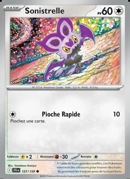 Sonistrelle, carte Pokémon JTG 127 — extension Aventures Ensemble