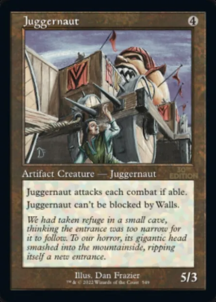 Juggernaut, Magic card 30A 549 — 30th Anniversary Edition set