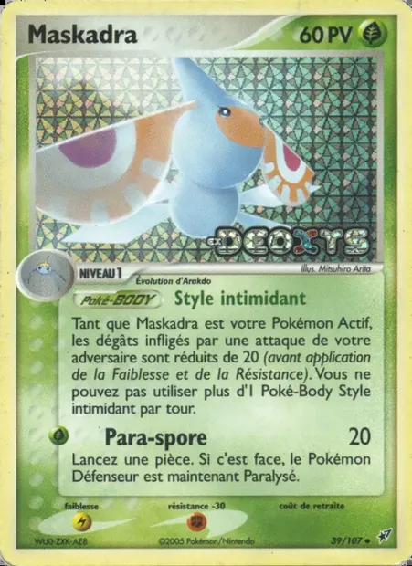 Maskadra, carte Pokémon DX 39 — extension EX Deoxys