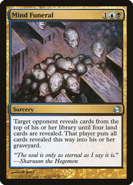 Mind Funeral, Magic card MMA 181 — Modern Masters set