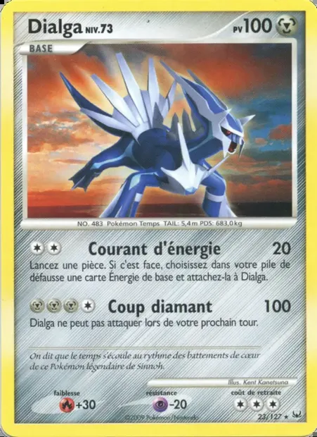 Dialga, carte Pokémon PL 23 — extension Platine