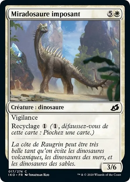 Miradosaure imposant, carte Magic IKO 17 — extension Ikoria: Lair of Behemoths