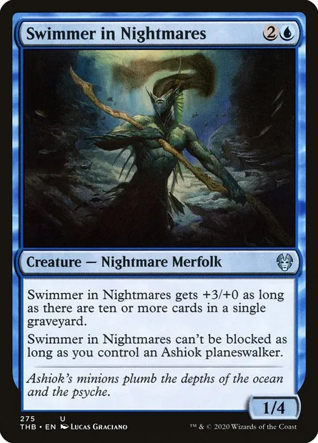 Swimmer in Nightmares, Magic card THB 275 — Theros Beyond Death set