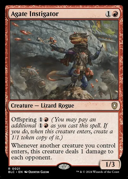 Agate Instigator, Magic card BLC 21 — Bloomburrow Commander set