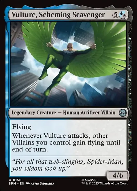 Vulture, Scheming Scavenger, Magic card SPM 158 — Marvel's Spider-Man set