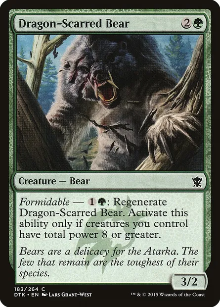 Dragon-Scarred Bear, Magic card DTK 183 — Dragons of Tarkir set