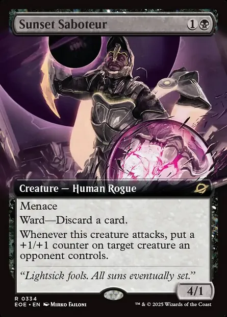 Sunset Saboteur, Magic card EOE 334 — Edge of Eternities set