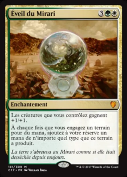 Éveil du Mirari, carte Magic C17 181 — extension Commander 2017