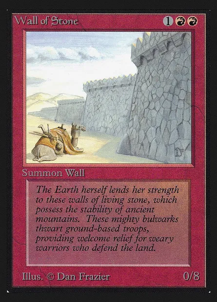Mur de pierre, carte Magic CEI 183 — extension Intl. Collectors' Edition
