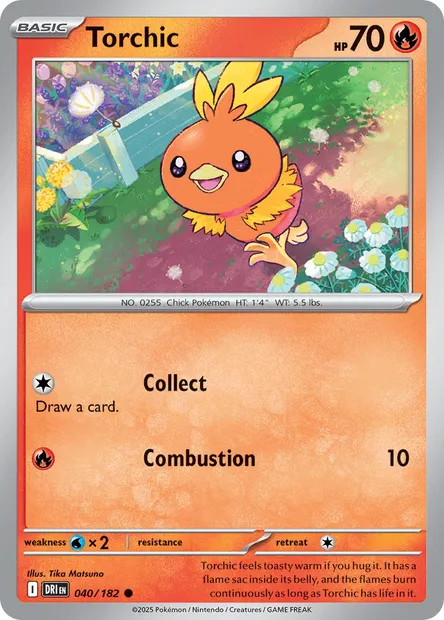 Torchic, Pokémon card DRI 040 — Destined Rivals set