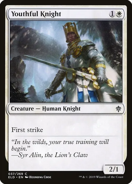 Youthful Knight, Magic card ELD 37 — Throne of Eldraine set