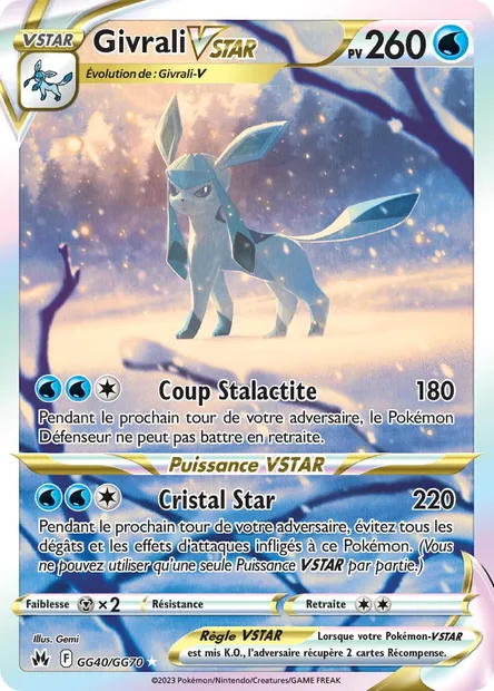 Givrali VSTAR, carte Pokémon CRZ GG40 — extension Zénith Suprême