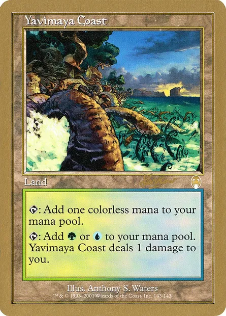 Yavimaya Coast, Magic card WC02 shh143 — World Championship Decks 2002 set
