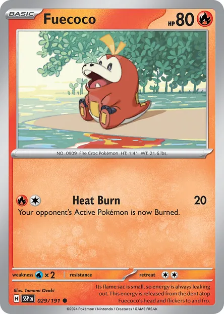 Fuecoco, Pokémon card SSP 029 — Surging Sparks set