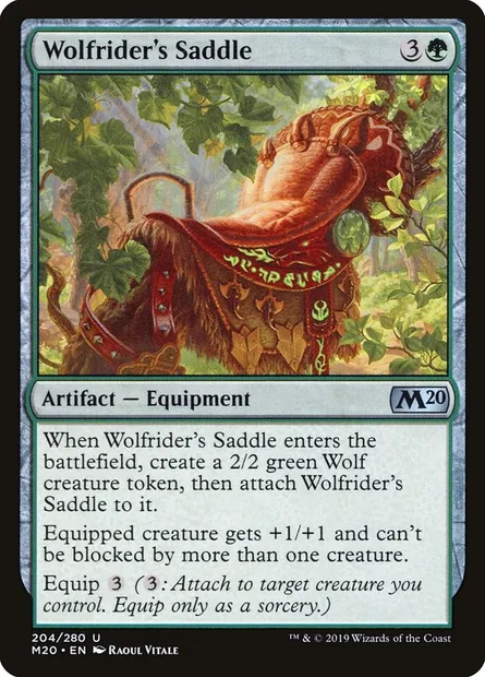Wolfrider's Saddle, Magic card M20 204 — Core Set 2020 set