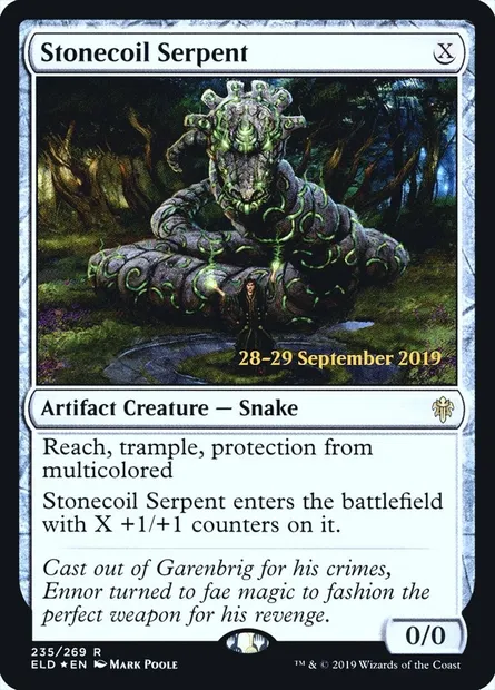 Stonecoil Serpent, Magic card PELD 235s — Throne of Eldraine Promos set