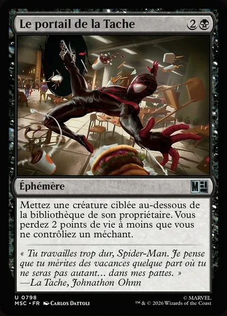 Le portail de la Tache, carte Magic MSC 798 — extension Marvel Super Heroes Commander