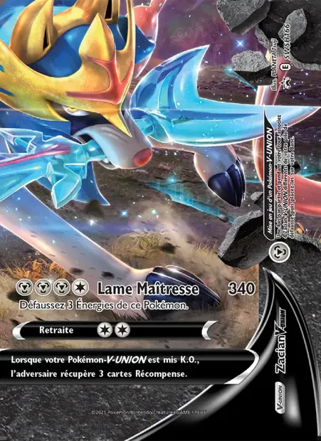 Zacian V-UNION, carte Pokémon SWSH 166 — extension Promo SWSH