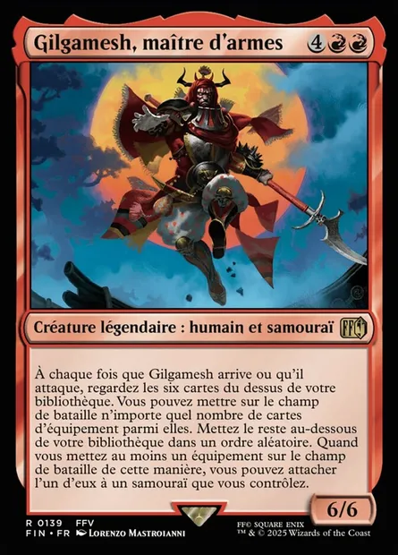 Gilgamesh, maître d'armes, carte Magic FIN 139 — extension Final Fantasy