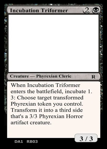 Incubation Triformer, carte Magic UNK RB03c — extension Unknown Event