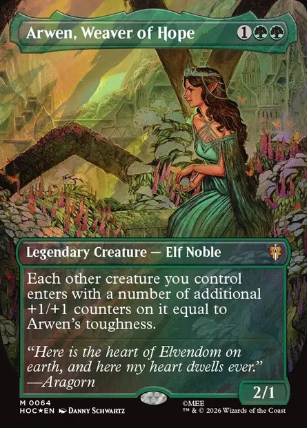 Arwen, Weaver of Hope, Magic card HOC 64 — The Hobbit Eternal set
