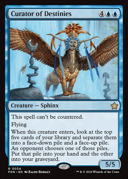Curator of Destinies, Magic card FDN 34 — Foundations set