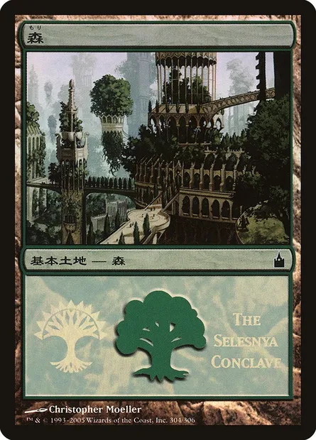 Forest, Magic card PMPS 304 — Magic Premiere Shop 2005 set