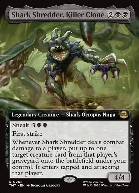 Shark Shredder, Killer Clone, Magic card TMT 268 — Teenage Mutant Ninja Turtles set