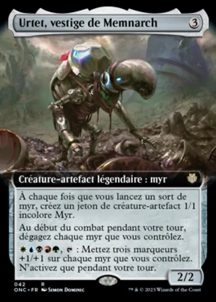 Urtet, vestige de Memnarch, carte Magic ONC 42 — extension Phyrexia: All Will Be One Commander
