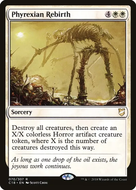 Phyrexian Rebirth, Magic card C18 70 — Commander 2018 set