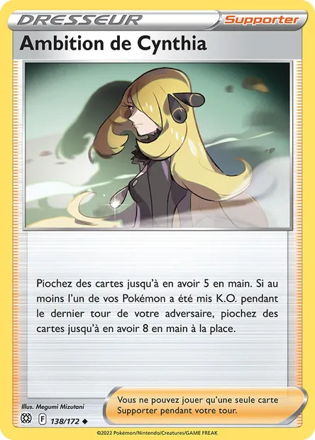 Ambition de Cynthia, carte Pokémon BRS 138 — extension Stars Étincelantes