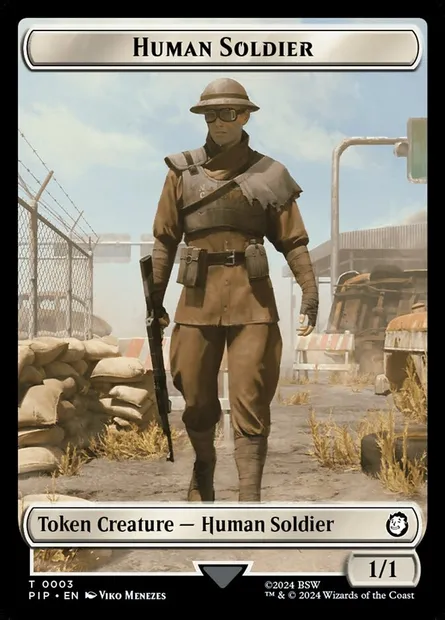 Human Soldier, Magic card TPIP 3 — Fallout Tokens set