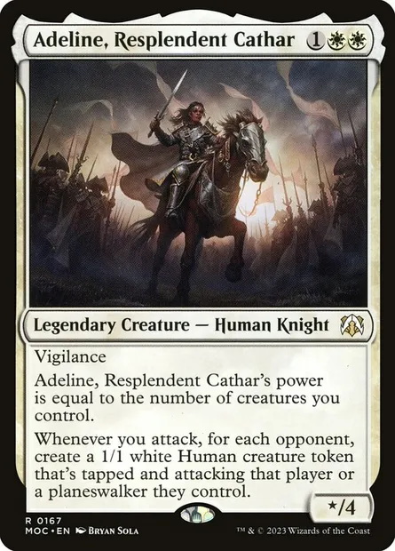 Adeline, Resplendent Cathar, Magic card MOC 167 — March of the Machine Commander set