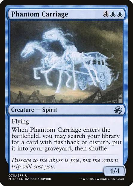 Phantom Carriage, Magic card MID 70 — Innistrad: Midnight Hunt set