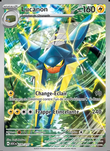 Lucanon, carte Pokémon ASC 230 — extension Héros Transcendants