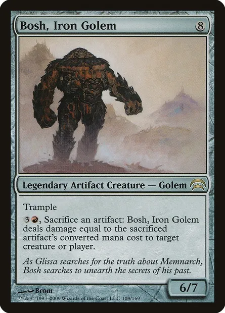 Bosh, Iron Golem, Magic card HOP 108 — Planechase set