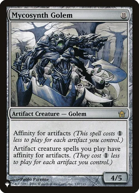 Mycosynth Golem, Magic card PLST 5DN-137 — The List set