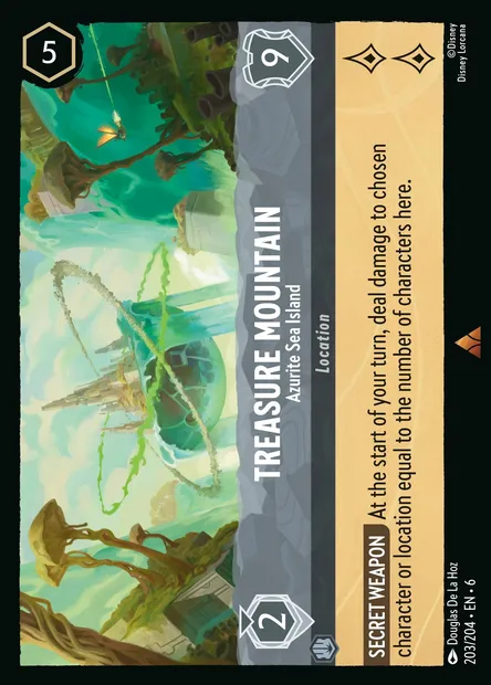 Treasure Mountain - Azurite Sea Island, Disney Lorcana card CH6-203 — Azurite Sea set